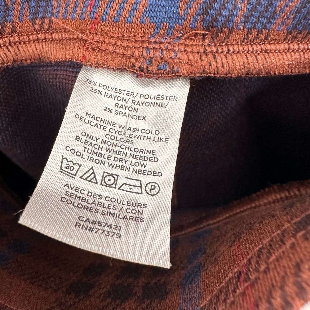 ANN TAYLOR NWT The Pull on Legging in Brown Plaid // M - Picture 8 of 8